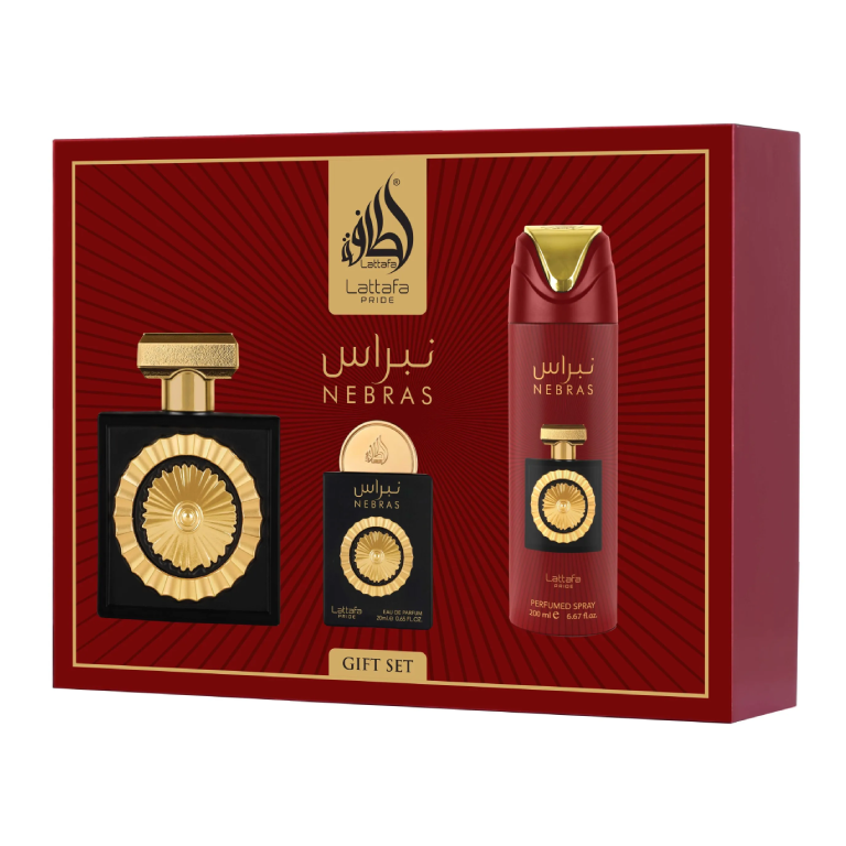 Coffret Nebras Lattafa Pride Parfum Femme 100 ml + Format Voyage + Déodorant - Lattafa Pride - photo principale