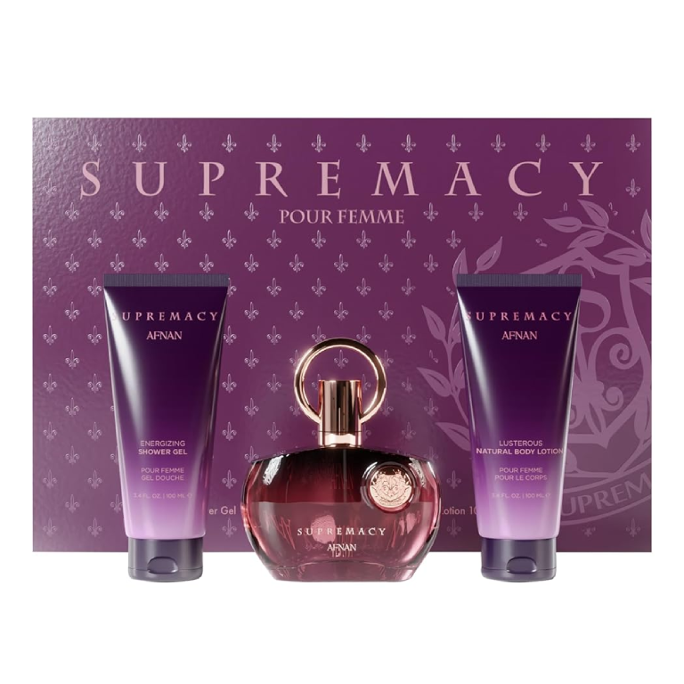 Coffret Supremacy Purple Afnan Pour Femme 3 Pièces